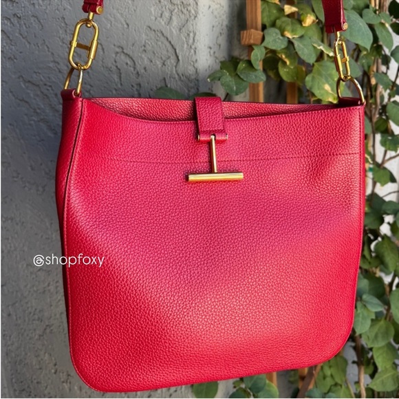 Tom Ford Grained Leather Tara Hobo Bag - Picture 2 of 11